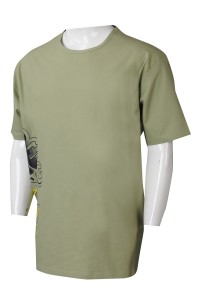 T1014 訂製T恤  設計圓領T恤  男裝T恤  短袖T恤  印花logo T恤製造商   墨綠色  男生 短 t